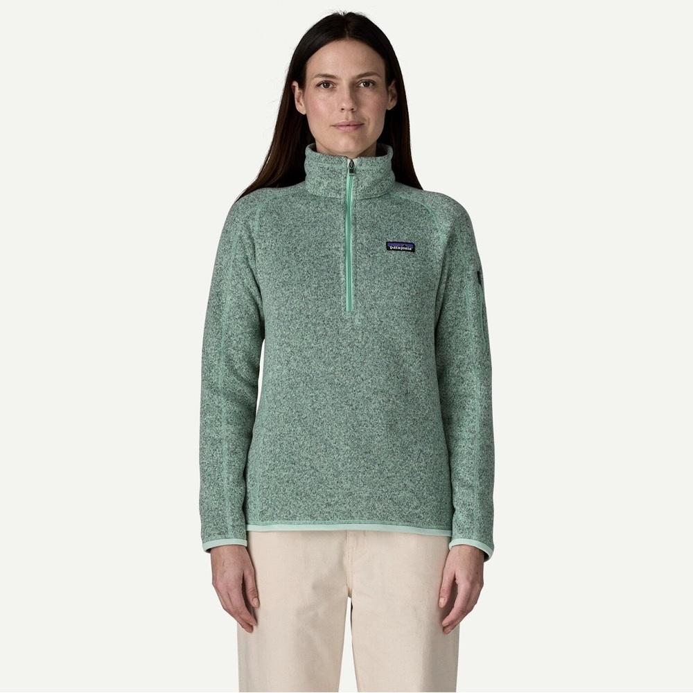 Patagonia Mint Green Half-Zip Fleece Pullover